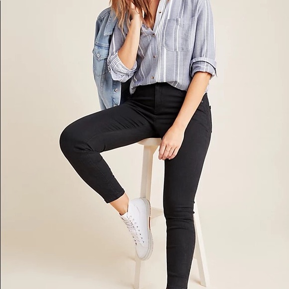 Pilcro and the Letterpress High-Rise Denim Legging black jeans Anthropologie 27 - Picture 2 of 14